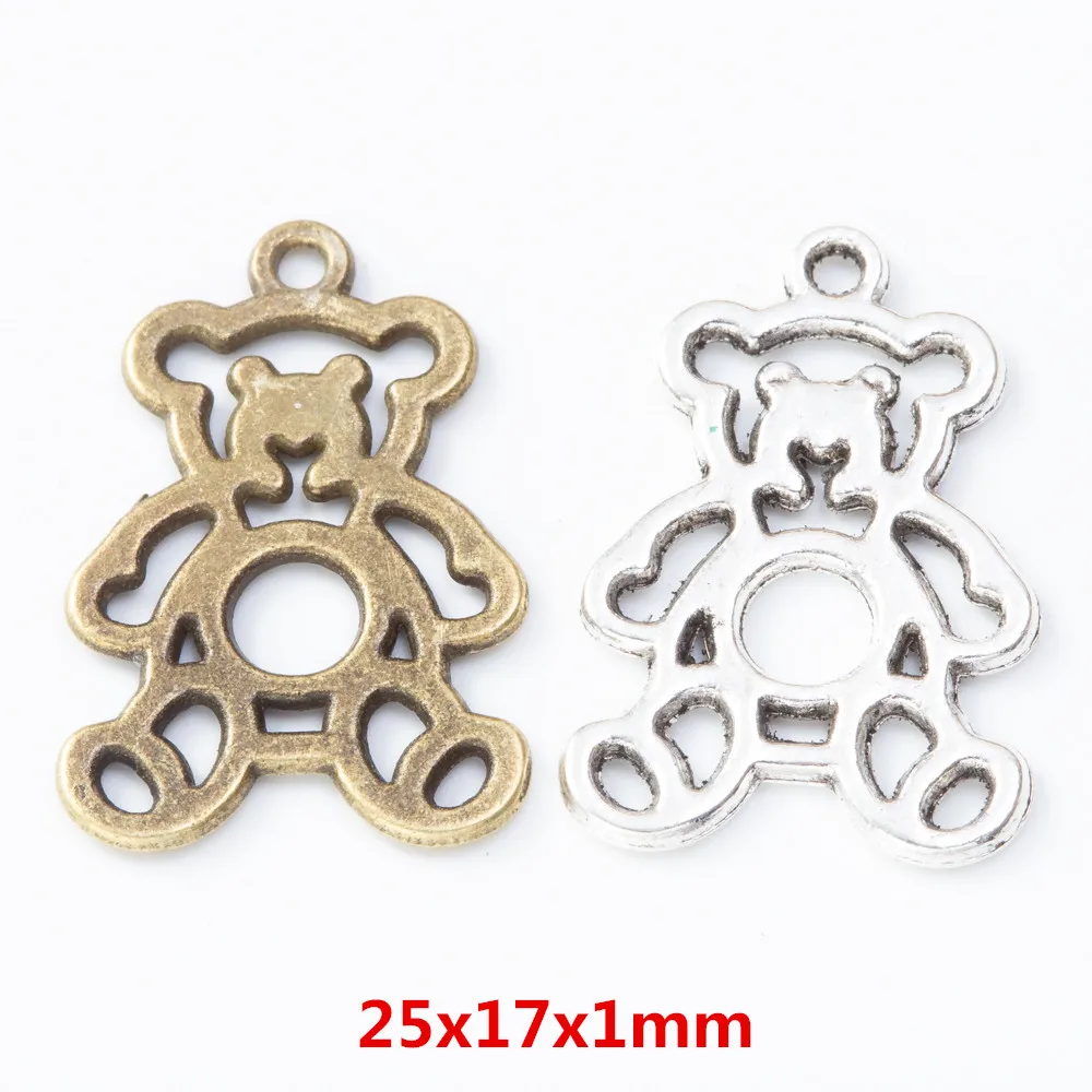 

40 шт., подвески для украшений «Медведь»