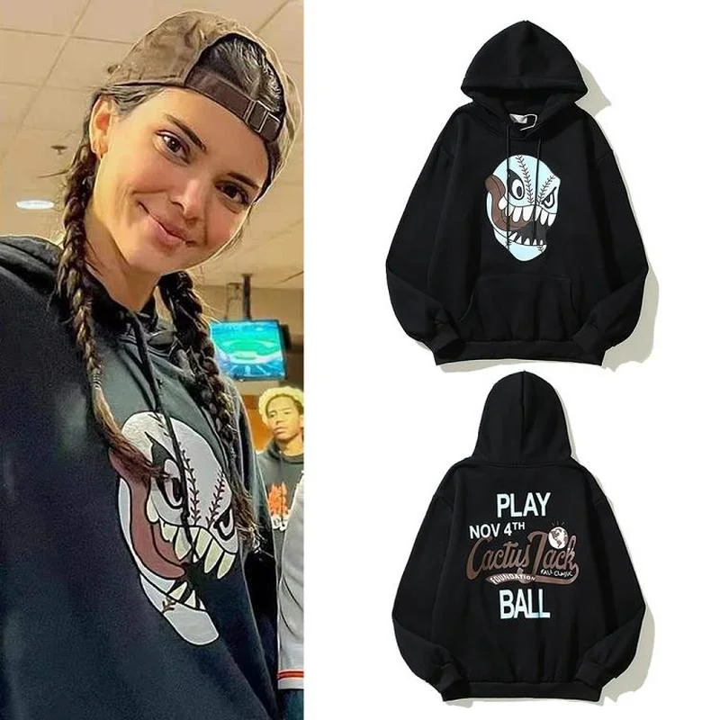 

22SS Foam Monster Head Print 100% Cotton EU Size TRAVIS SCOTT Hoodie Men Women Streetwear Autumn Winter Hippie Clothes Deadpool