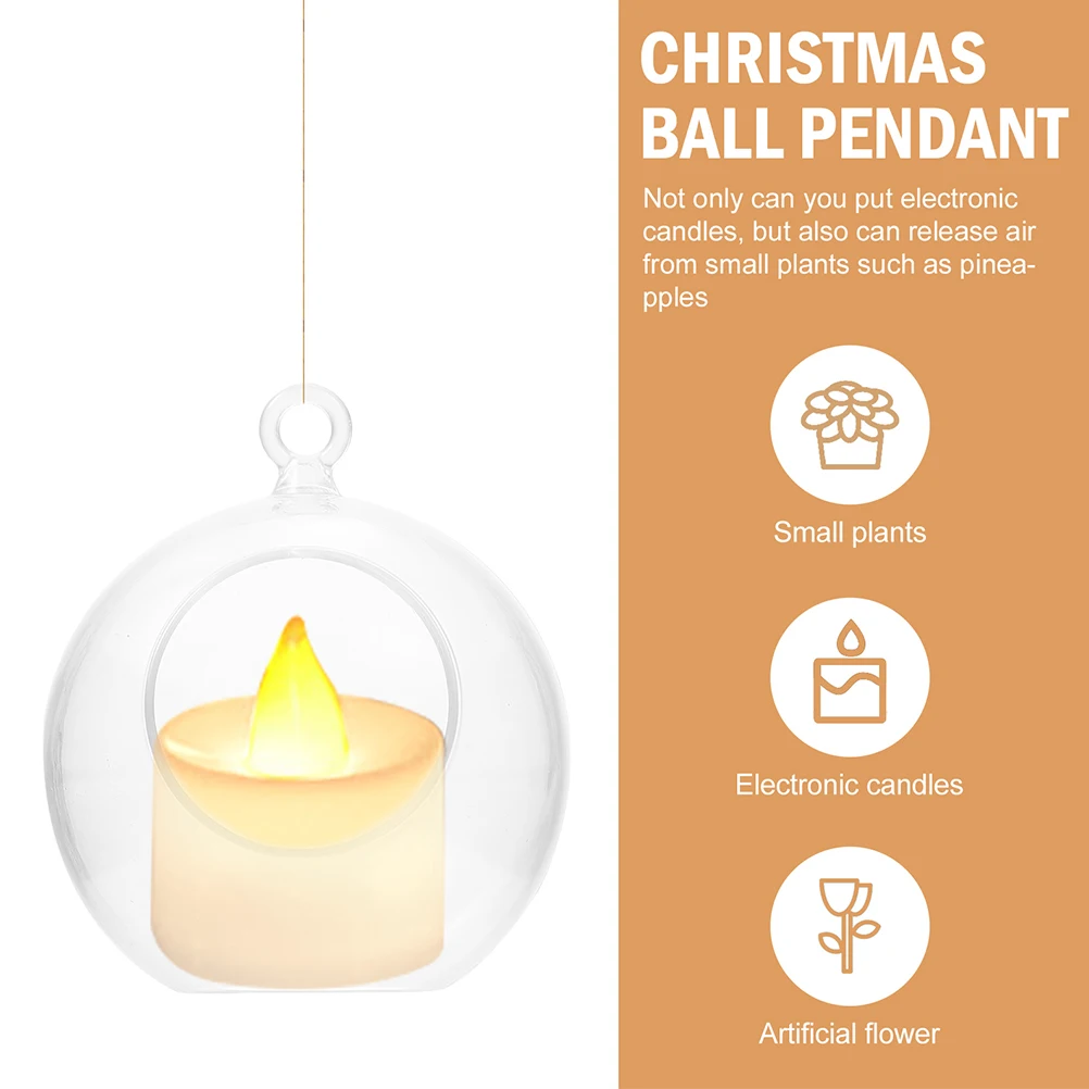 10 шт. подвесной держатель для террариума чайная свеча заполняемые украшения шар