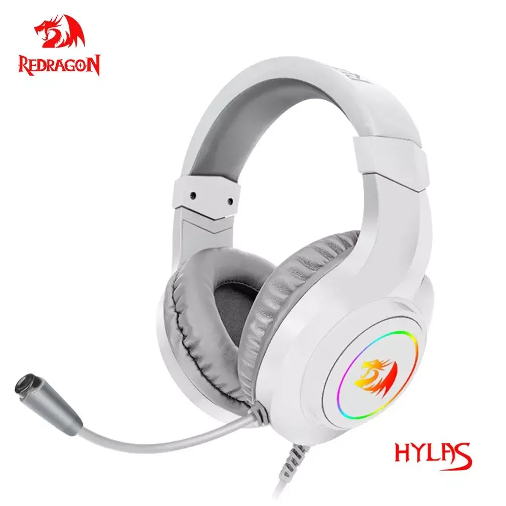 

Игровые наушники Redragon HYLAS H260 RGB, компьютерная гарнитура с объемным звуком 3,5 мм, наушники с микрофоном для PS4 Switch Xbox-one