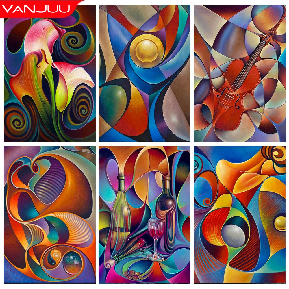 

5D Diamond Painting Full Drill Diamond Mosaic Abstract Diamond Embroidery DIY Rhinestones Home Wall Decor Gift