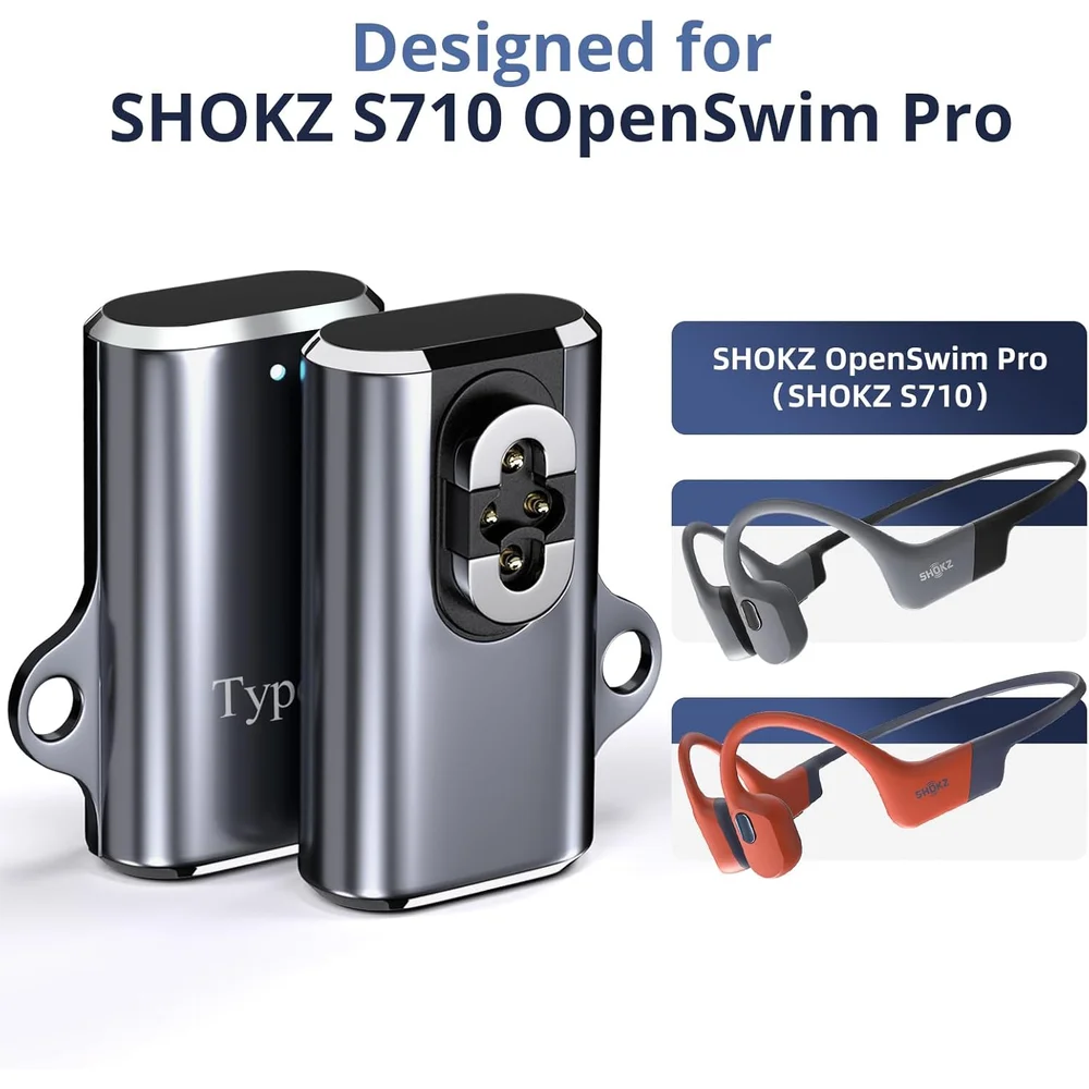 Фото Кабель USB C к магнитному зарядному адаптеру для OpenSwim Pro, зарядное устройство Type-C, совместимое с наушниками костной проводимости Shokz S710 №1