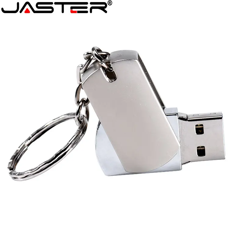 

USB флэш-накопители JASTER с бесплатным пользовательским логотипом, Металлические Мини-флэш-накопители 128 ГБ, 64 ГБ, 32 ГБ, 16 ГБ, серебристый флэш-накопитель, 8 ГБ, 4 Гб, бесплатный брелок