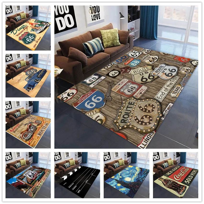 

USA 66 mother load Rug Bedroom Mat Palyer Carpet For Gameroom Door Mat Home Decoration Playgameroom Rug Tapetes De Sala