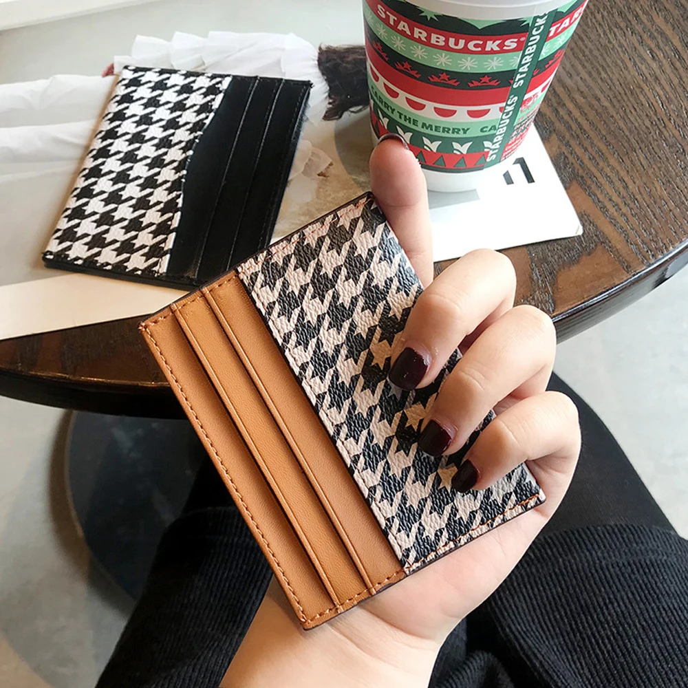 

Dropshipping Slim RFID Blocking Wallet Saffiano PU Leather Credit Card Holder Custom Initial Letters ID Card Case Gift