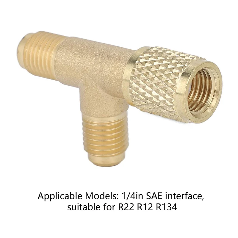 2 шт. латунный быстроразъемный тройник-адаптер для R22 R12 R134 высокопрочный прочный
