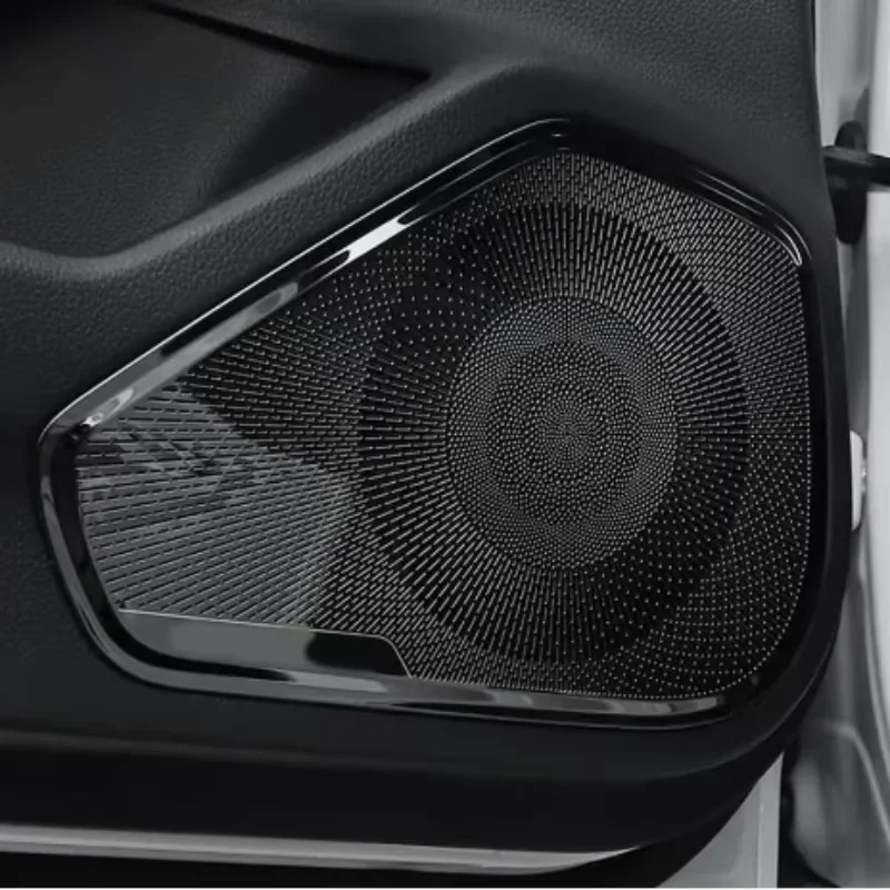 Фото Для Honda Civic 11-го поколения 2022 2023 2024 автомобильная внутренняя дверь аудио динамик крышка из нержавеющей стали стерео отделка аксессуары украшения №3
