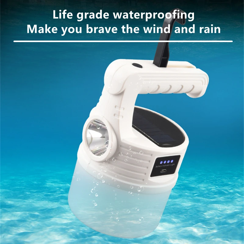 Светодиодный фонарь для кемпинга на солнечной батарее мощсветильник