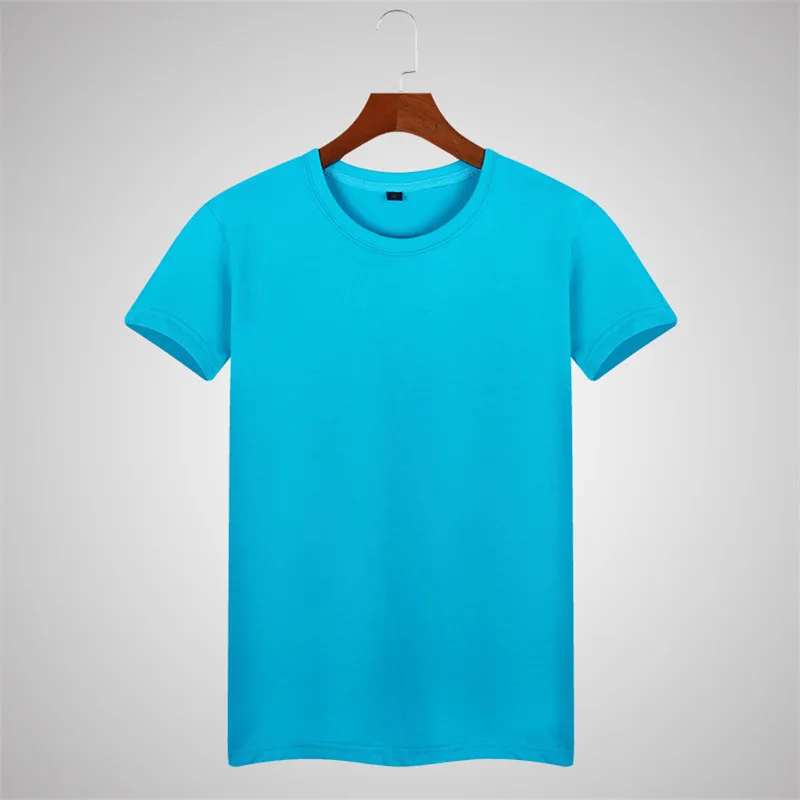 

B1423-2020Summer Новые мужские футболки однотонные приталенные модные повседневные с коротким рукавом