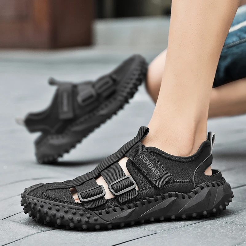 2023 Summer New Men's Outdoor Golf Sandals Men's Fashion Leisure Golf Shoes Men's Walking Non-slip Sports Golf Shoes Size 38-46