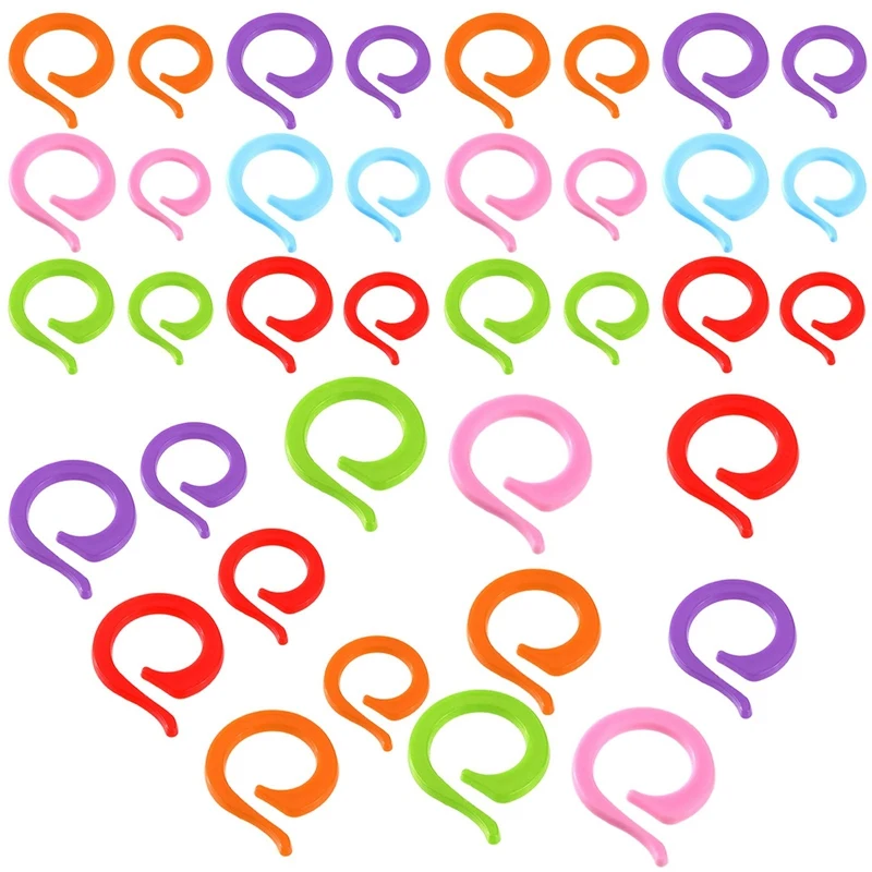 

200Pcs Knitting Stitch Rings Colorful Crochet Markers Stitch Marker Ring Sewing Accessories Plastic Knit Split Ring