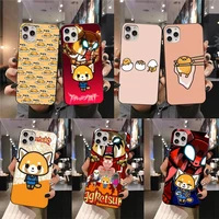 cute gudetama aggretsuko phone case for iphone 13 12 11 pro mini xs max 8 7 plus x se 2020 xr cover