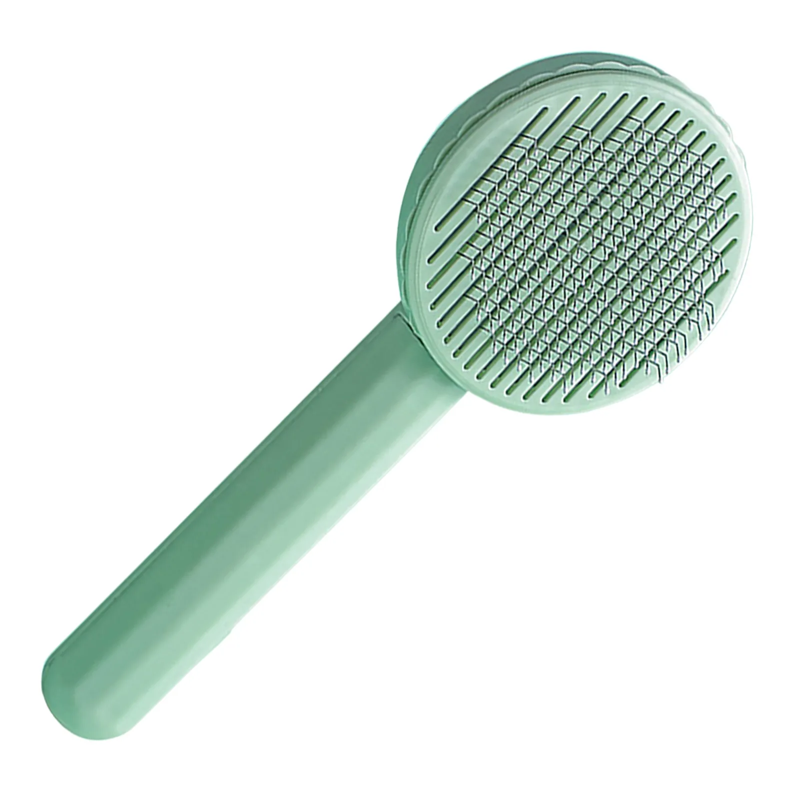 

Pet Brush Hair Massages Gently Removes Loose Undercoat Self-Cleaning Slicker Brush For Shedding Dog Cat Grooming Comb Removes