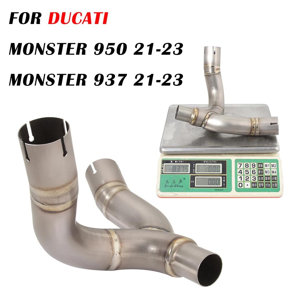 

Replace Catalyst For DUCATI MONSTER 950 937 21-23 Motorcycle Exhaust Mid Link Pipe Muffler Escape Stainless Steel Connect Tube