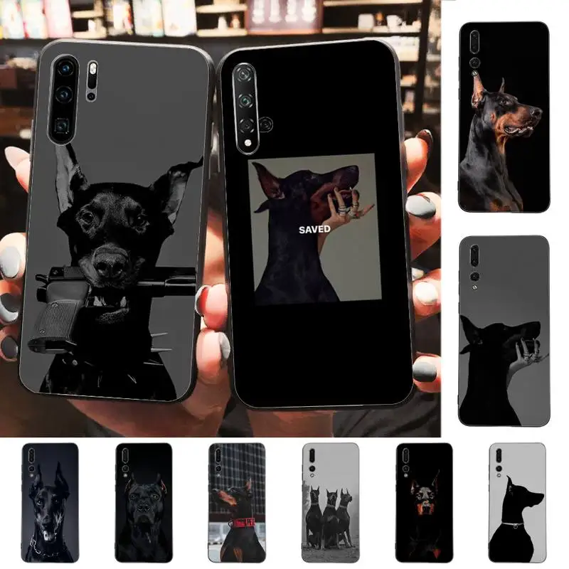 

Animal Dachshund Doberman Dog Phone Case for Huawei P30 40 20 10 8 9 lite pro plus Psmart2019