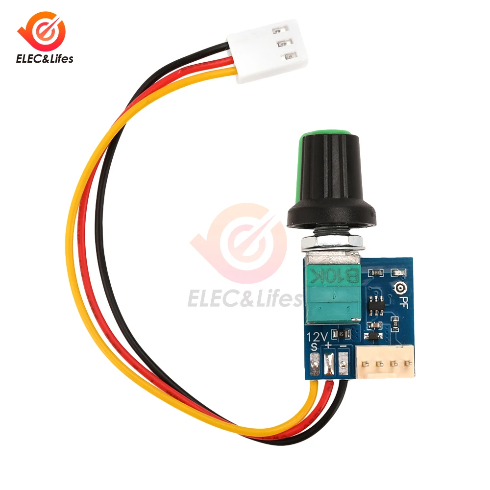 

Регулируемый ШИМ-контроллер скорости вентилятора с ручным переключателем, 5-12 В постоянного тока, 4-проводной регулятор скорости вентилятора, шумоподавление, можно отключить