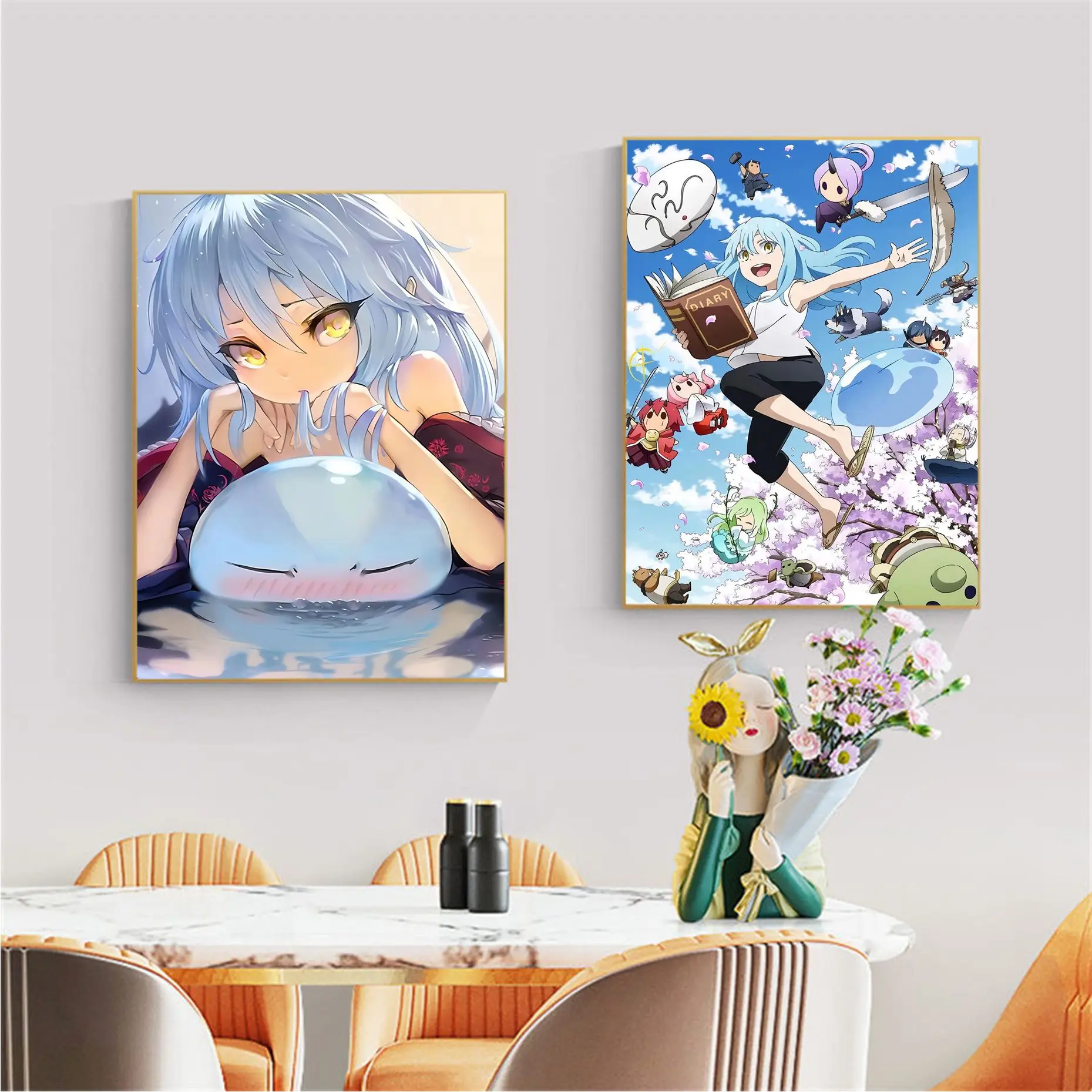 

That Time I Got Reincarnated As A Slime Self-adhesive Art Poster Whitepaper Prints Posters Artwork Aesthetic Art Wall Painting