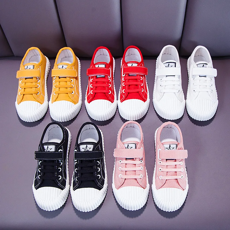 

New 2023 Brand Children Casual Shoes Boys Sneakers Versatile Casual Canvas School Shoes Kids Fashion Flat Shoes Girls Trainers