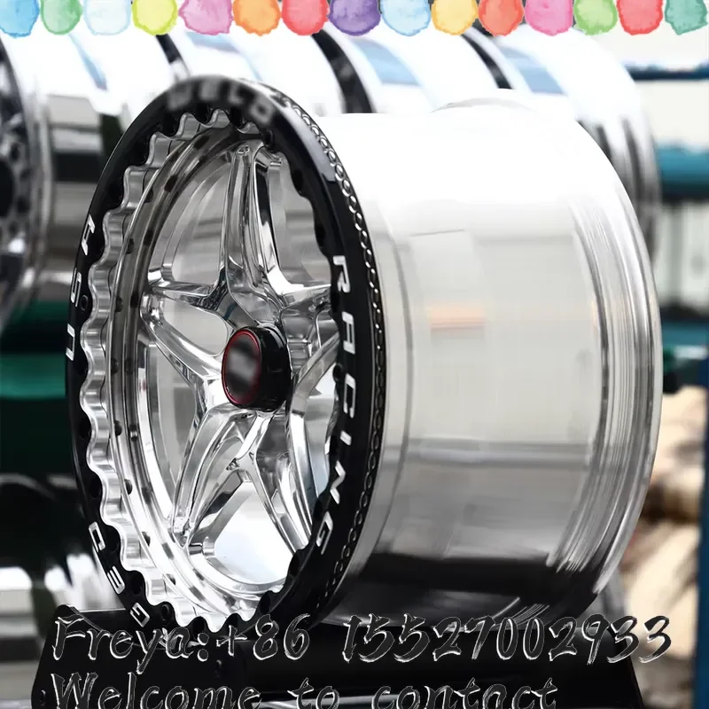Фото Кованые диски WELD S81 Drag Beadlock 17x10 15x10 5x114.3 5x4.5, полированные, 5 спиц, вылет 3-4, для Mustang GT Drag Wheels №5