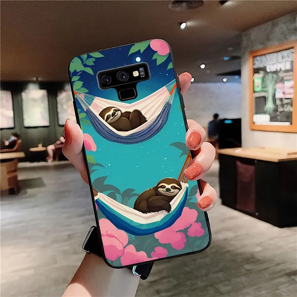 Чехол для телефона Cute Sloth Samsung A 13 21 30 31 32 51 52 53 70 Huawei Honor 50 60 OPPO vivo