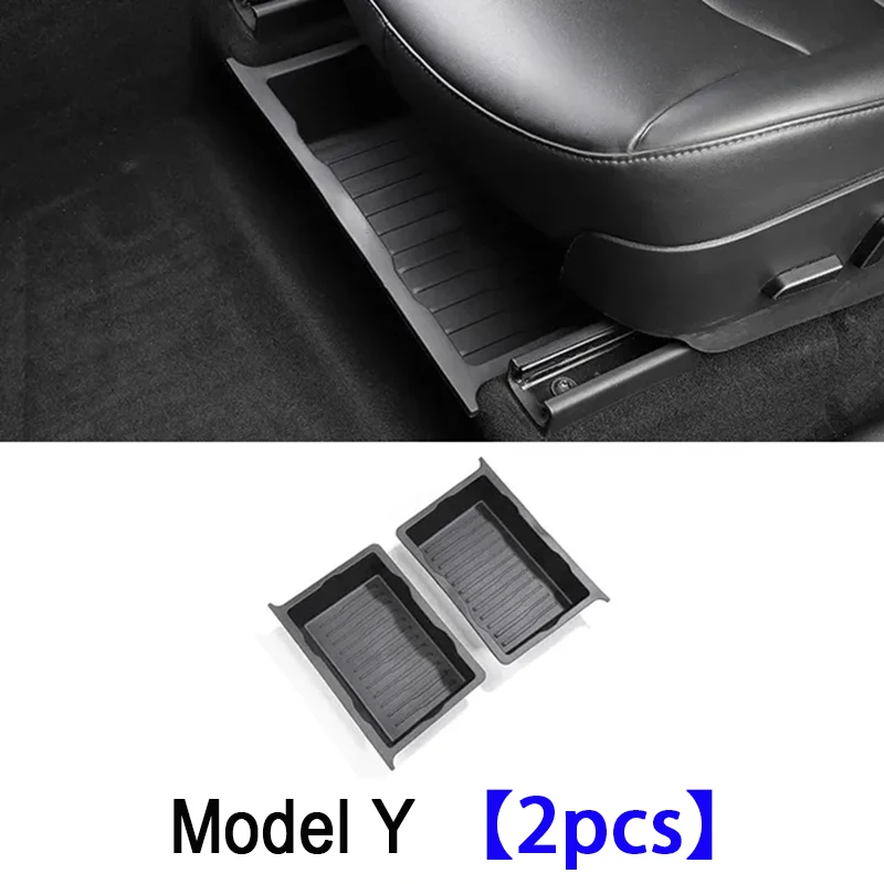 

Tesla Model Y Ящик Для Хранения Под Сиденьем Органайзер Из ТПЭ Сумка Для Центральной Консоли Переднее И Заднее Сиденье Лоток ...