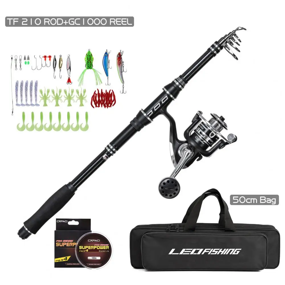 

High Strength Comfortable Grip Angling Fishing Rod Set Fishing Tools