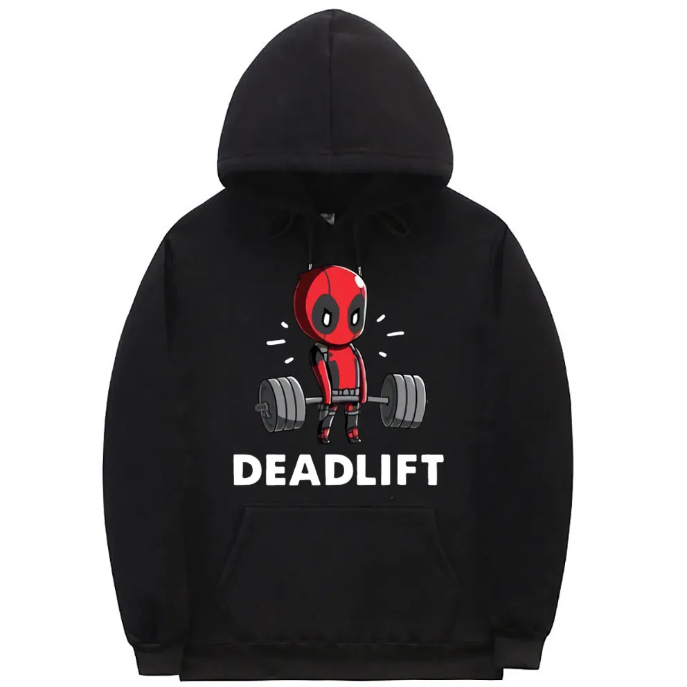 

Amazing Deadpool Deadlift Weightlifting Funny Fitnesst Hoodie Streetwear Deadpool Supe Hero Sweatshirt Men Women Fashion Hoodies