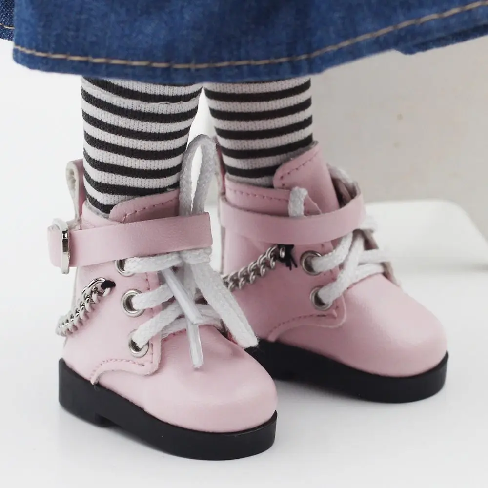 

4,5 см * 2 см кукольный ботинок для 1/6 BJD куклы мини куклы обувь для 15 см плюшевая кукла EXO аксессуары для русской куклы игрушки полиуретановые ботинки на цепочке