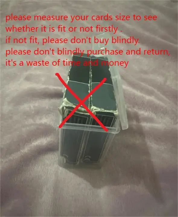 Пустая коробка для хранения игральных карт. Пластиковый держатель