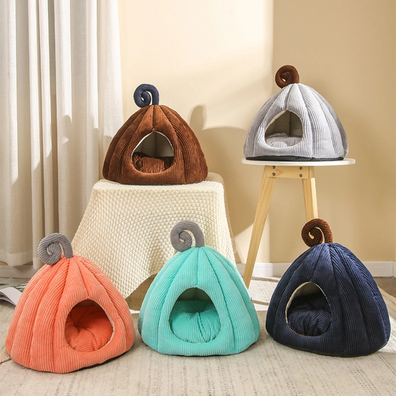 

Warm Cat Bed Warm Pet Basket Cozy Dog House Kitten Lounger Cushion Cat House Tent for Small Dog Mat Washable Cave Pets Beds
