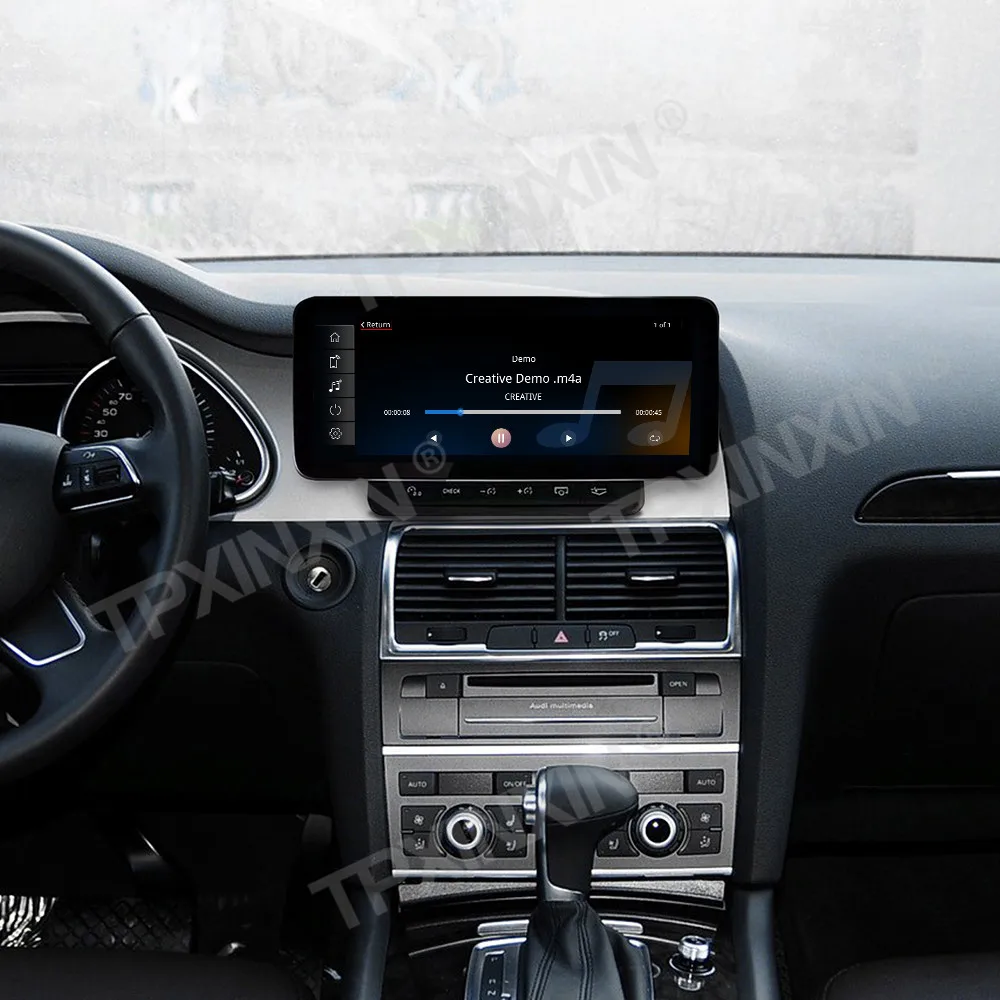 Фото 10,25-дюймовое автомобильное радио на базе Linux для Audi Q7 2010-2015 годов выпуска, мультимедийный видеоплеер, стереосистема с поддержкой AutoLink и CarPlay, головное устройство с сенсорным экраном QLED. №2