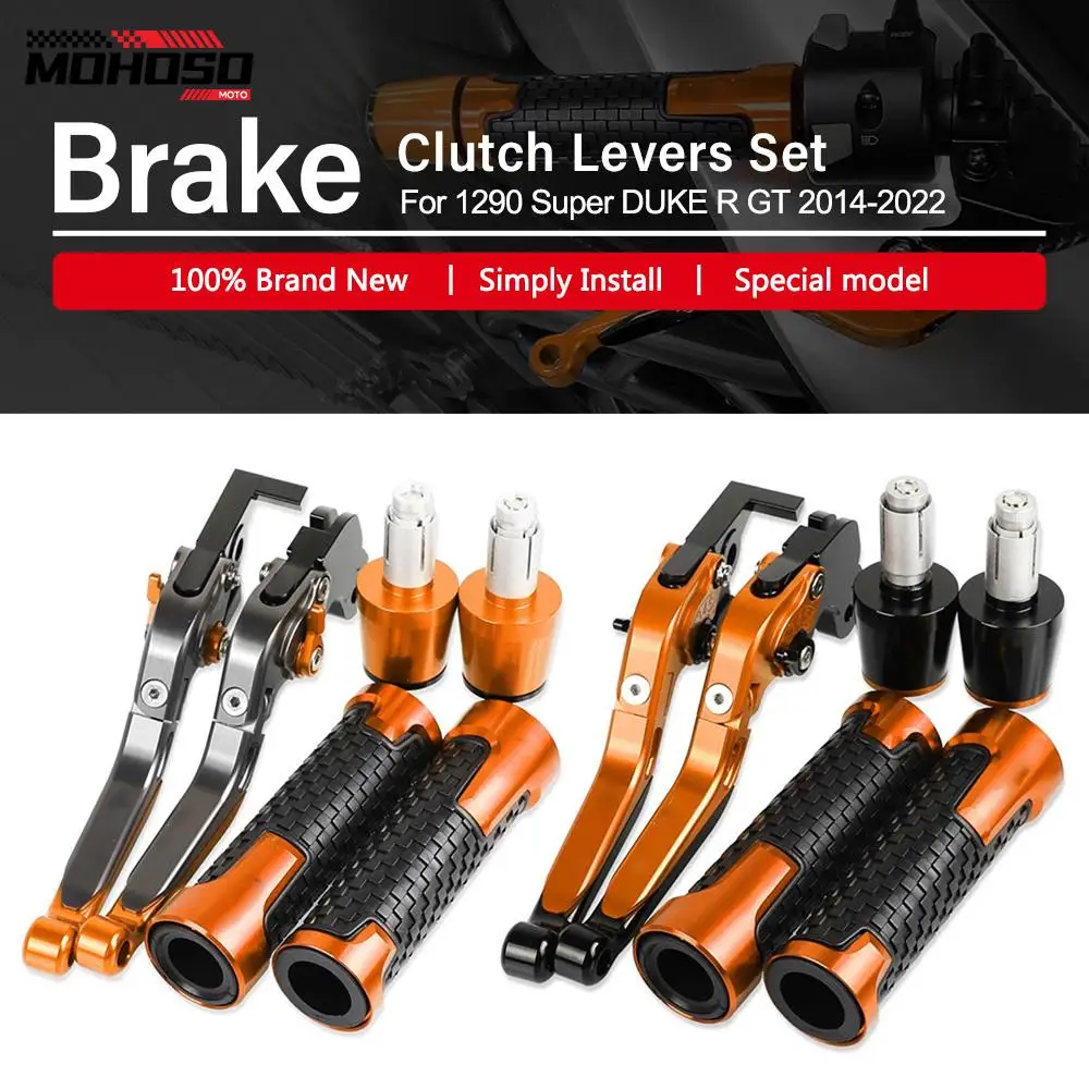 

Motorcycle Brake Clutch Levers Handlebar Handle Grip end For 1290 Super DUKE R GT 2014-2016 2017 2018 2019 2020 2021 2022 2023