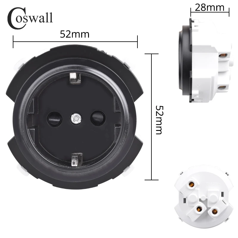 

COSWALL R12 черный выключатель