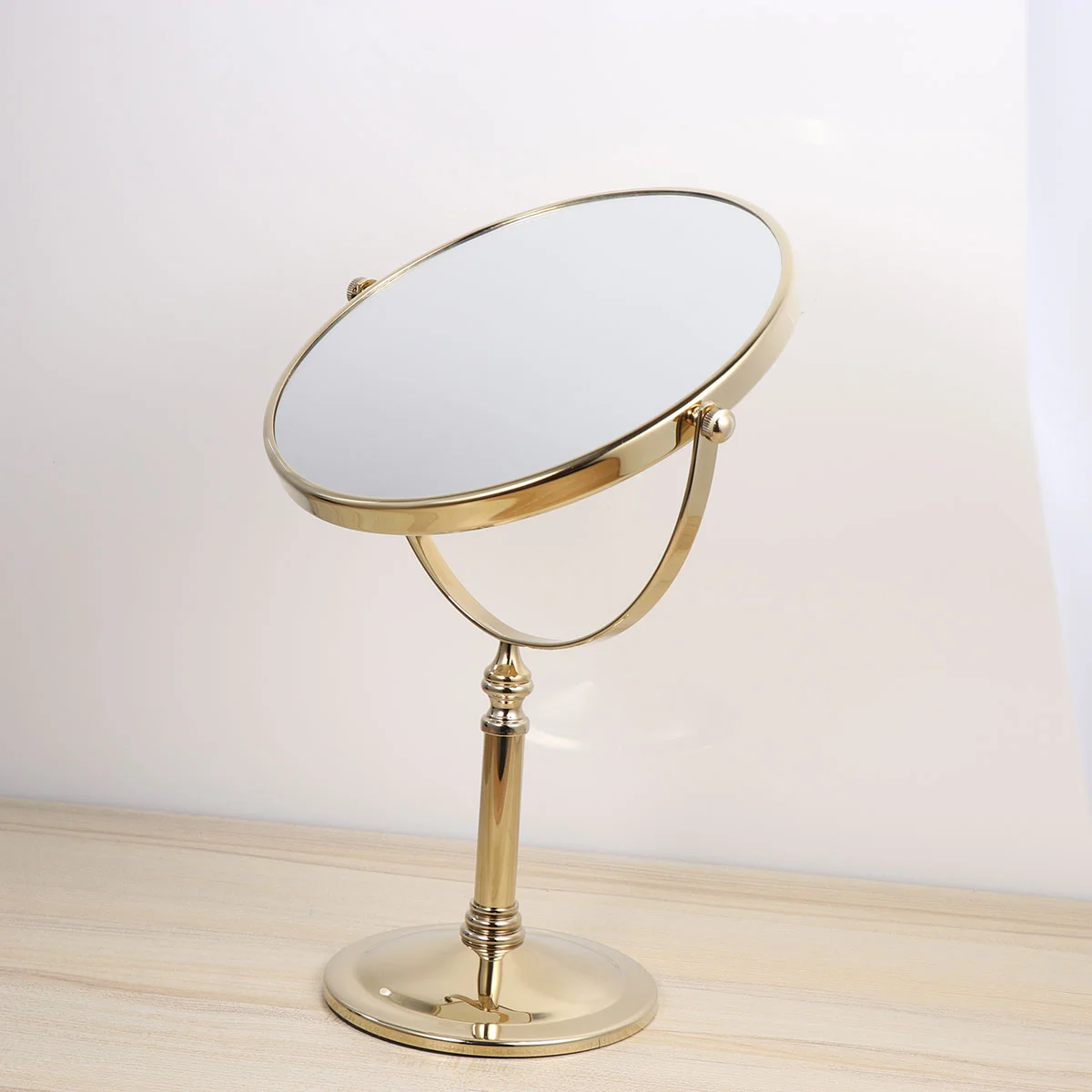 

Makeup Mirror Vanity LED Magnifying Glass Standing Travel Circular Dining Table