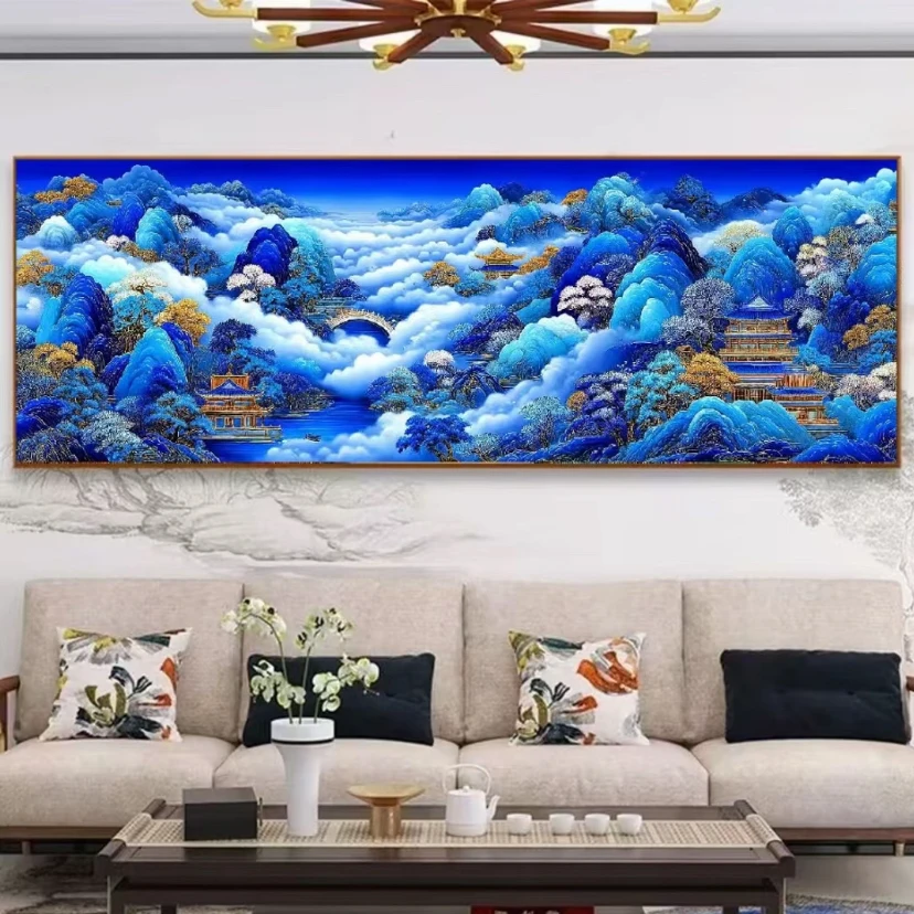 Фото 9CT 14CT 11ct 250X83cm Wonderland предварительно напечатанный набор для вышивки крестом «сделай сам» ремесленная нить игла поделки №1