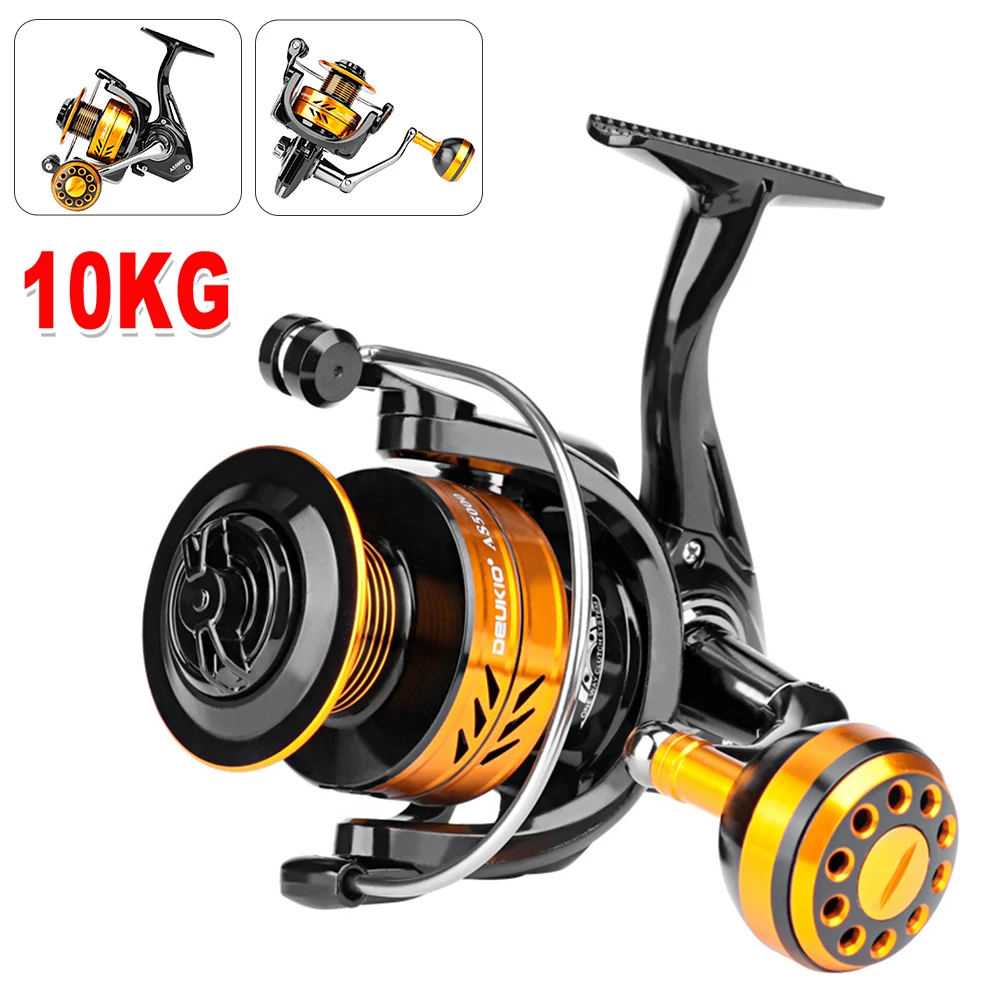 

Newest 5.0:1 4.7:1 Spinning Reel 2000-7000 Series Metal Spool Fishing Wheel Max Drag 10Kg Carp Fishing Reels Saltwater Fishing