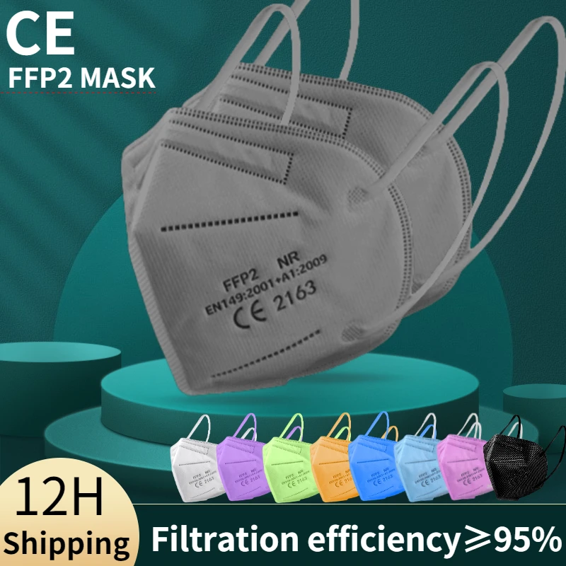 

Mascarillas FPP2 Face Mask FFP2 KN95 Adults 5 Layers FPP2 Approved Masks ffp2mask CE kn95 certified protective ff2p maske kn95