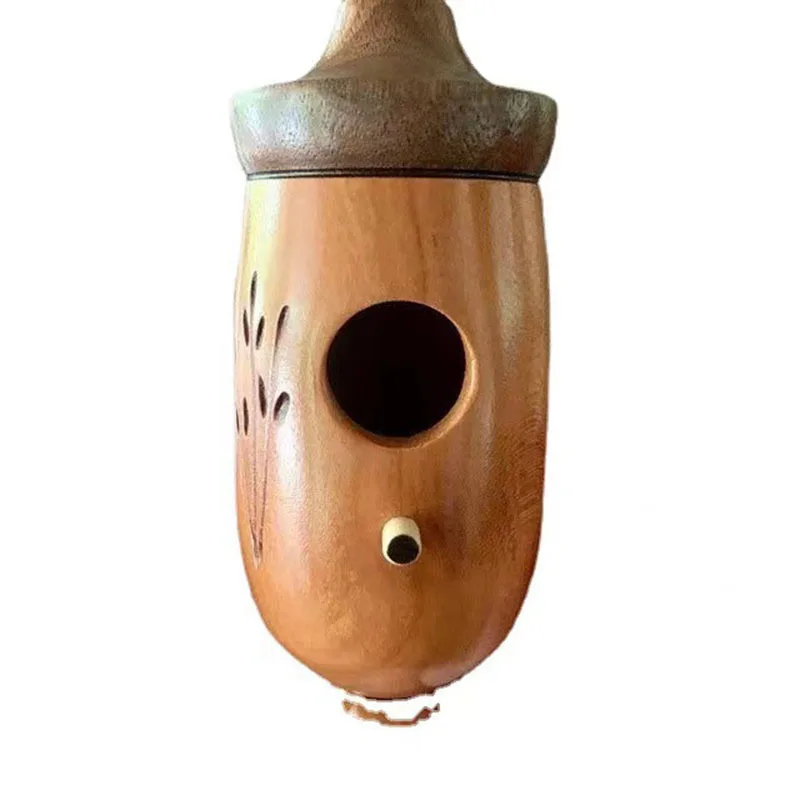 Outside Wooden Hummingbird House Feeder Birdhouse Hanging Swing Hummingbird for Wren Swallow Sparrow Houses Hummingbird