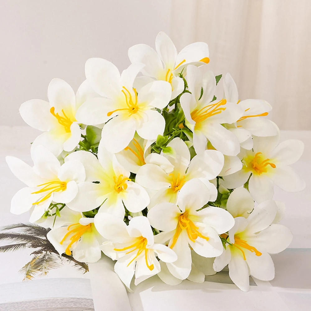 

Artificial Flowers Bouquet Wedding Decoration Photography Props Wedding indoor Home Decorative Flowers Lily Narcissus And Orchid