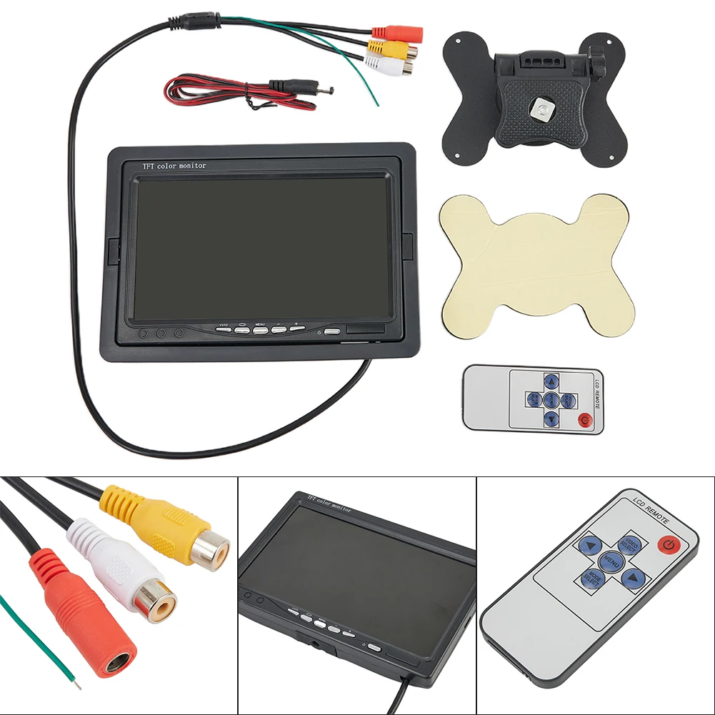 

Replacement Car Monitor PAL/NTSC Black Color TFT LCD DC 12V/24V Practical Quality Is Guarantee 7 Inch Accessories