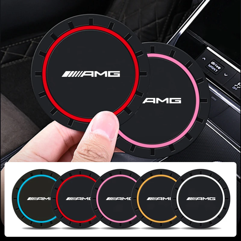 2 шт. автомобильная нескользящая подушка для чашки с водой Mercedes Benz AMG W204 W205 W203 W211 W212