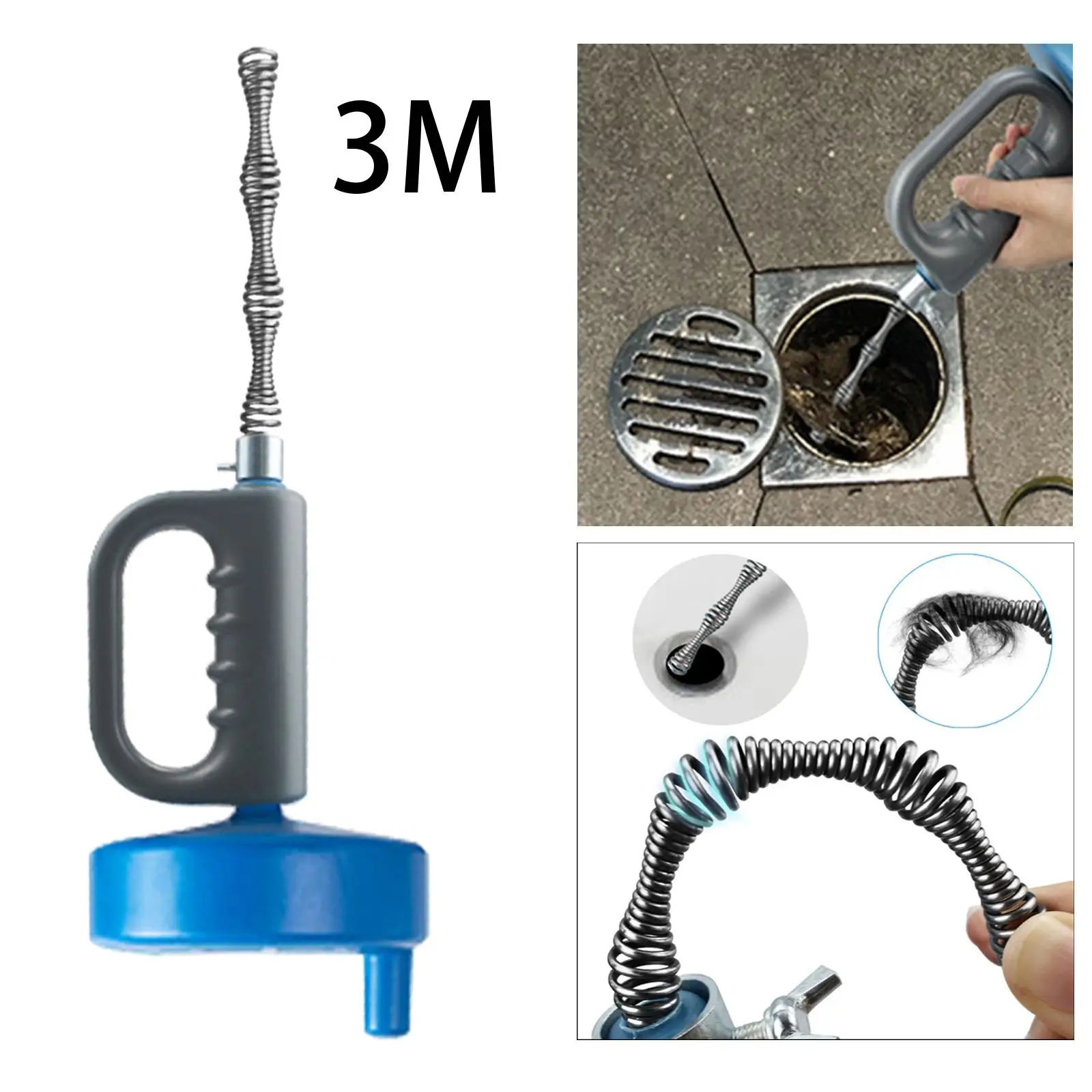 

Auger, Plumbing Snake Drain Auger Sink Auger Hair Clog Remover, Heavy