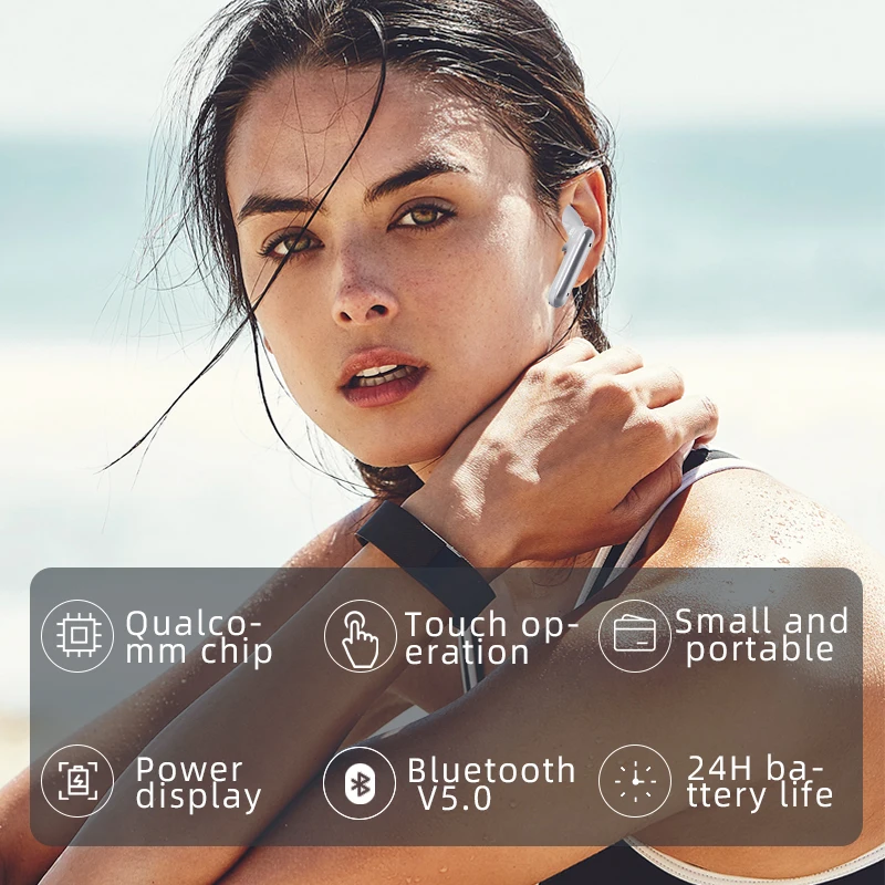 

Wireless Headphones Blueteeth Earphone In Ear Call TWS Earbuds Sport 3D Stereo Noise Canceling Headset 020