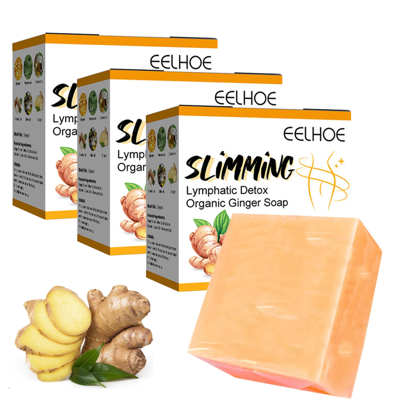 

100g Ginger Soap 100g Detox Slimming Ginger Soap Slimming Tummy Ginger Soaps Ginger Lymphatic Drainage For Women And Men 100g