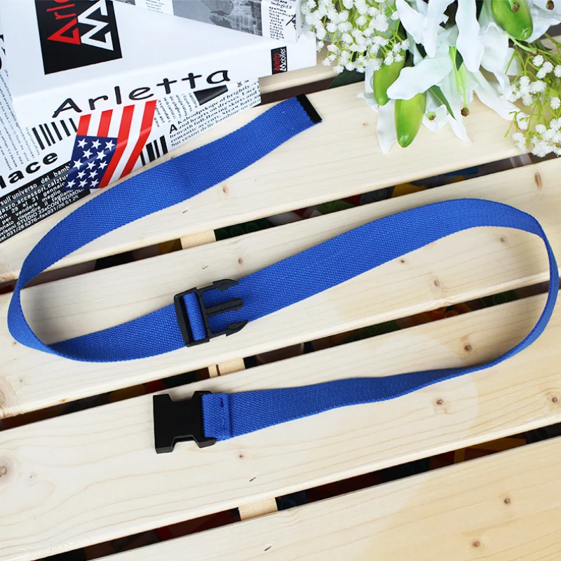 

8 Color Fashion Adults Adjustable All-Match Belt Unisex Style Canvas Belts Vintage Plastic Buckle Elastic Solid Color Waistband