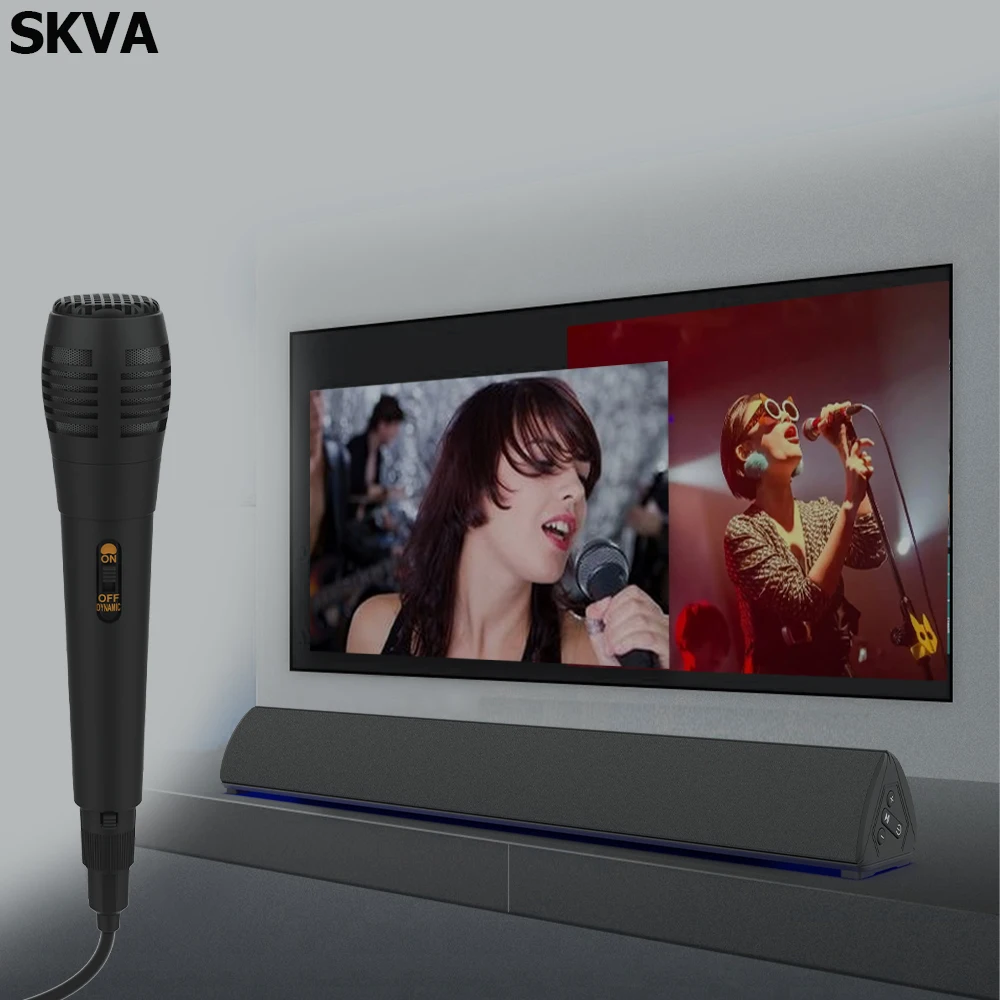 TV Soundbar Wireless Bluetooth 5.0 Stereo Surround Home Theater Sound System with Microphone Karaoke Party Speaker Living Room