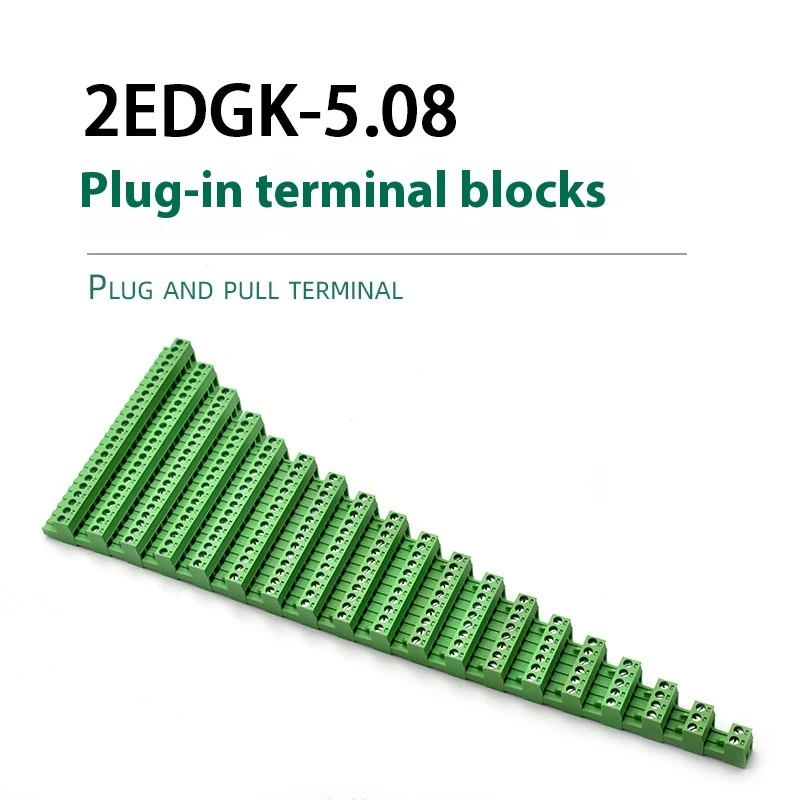 10 шт. вилка зеленой клеммной колодки герметичная прямая проволочная головка 5 08