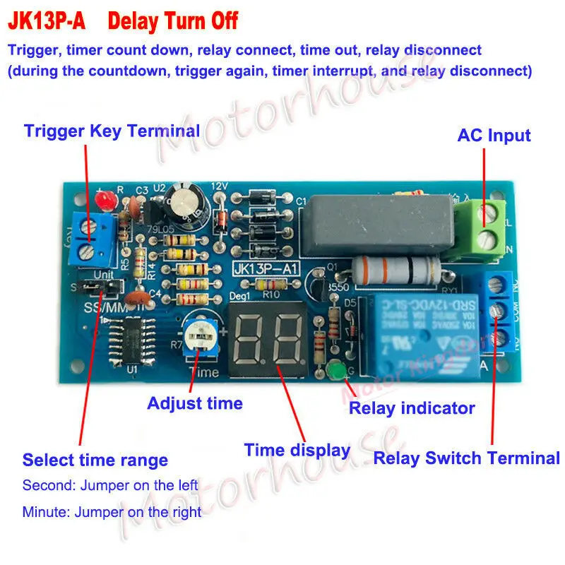 

Реле времени JK13P 220В