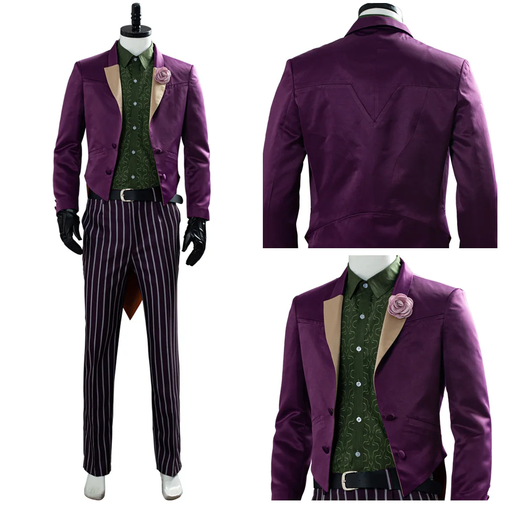 Mortal Cos Kombat 11 Joker Cosplay Costume Outfits Halloween Carnival Suit For Adult Men Role Play