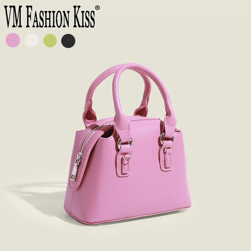 

VM FASHION KISS Versatile Elegant Women's Shell Crossbody Hand Bag Woman In Solid PU Leather With Top Handle For Everyday Use